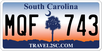 SC license plate MQF743