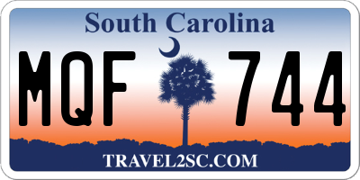 SC license plate MQF744