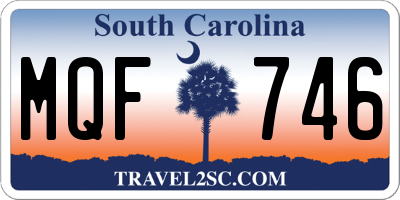 SC license plate MQF746
