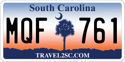 SC license plate MQF761