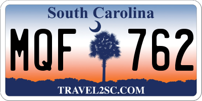 SC license plate MQF762