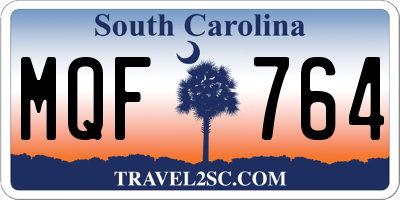 SC license plate MQF764