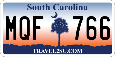SC license plate MQF766
