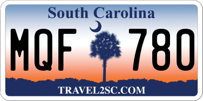 SC license plate MQF780
