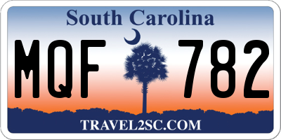 SC license plate MQF782