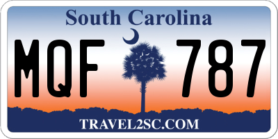 SC license plate MQF787
