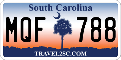 SC license plate MQF788