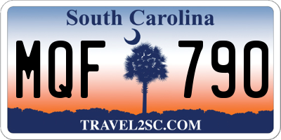 SC license plate MQF790