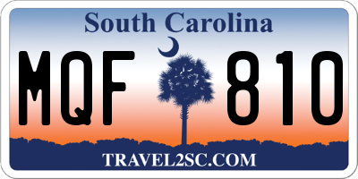 SC license plate MQF810