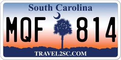 SC license plate MQF814