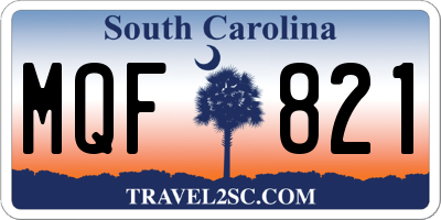 SC license plate MQF821