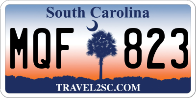 SC license plate MQF823