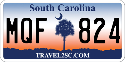 SC license plate MQF824