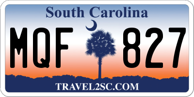 SC license plate MQF827