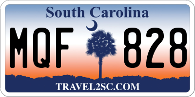 SC license plate MQF828