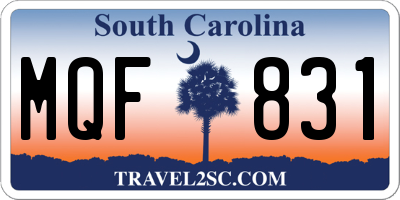 SC license plate MQF831