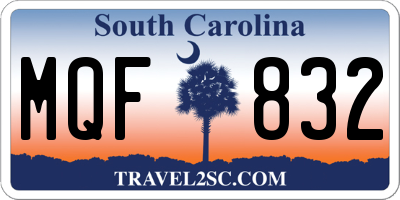 SC license plate MQF832
