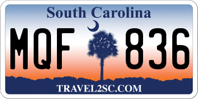 SC license plate MQF836