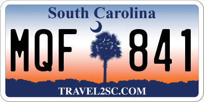 SC license plate MQF841