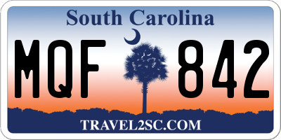 SC license plate MQF842