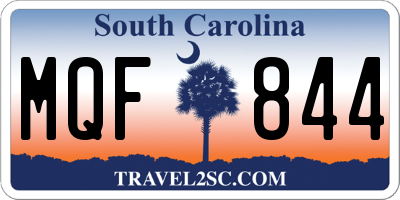 SC license plate MQF844
