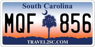 SC license plate MQF856