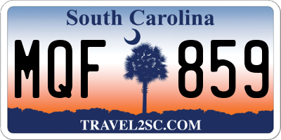 SC license plate MQF859