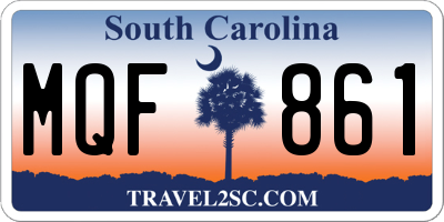 SC license plate MQF861