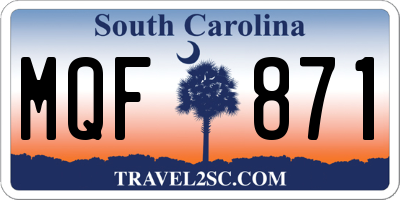 SC license plate MQF871