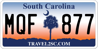 SC license plate MQF877