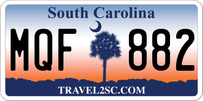 SC license plate MQF882