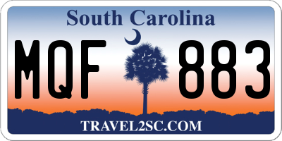SC license plate MQF883
