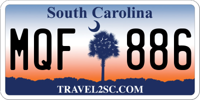 SC license plate MQF886