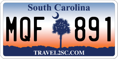 SC license plate MQF891