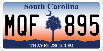 SC license plate MQF895