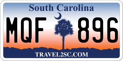 SC license plate MQF896