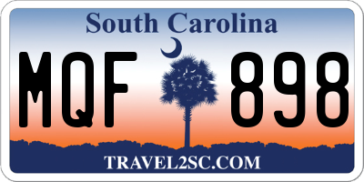 SC license plate MQF898