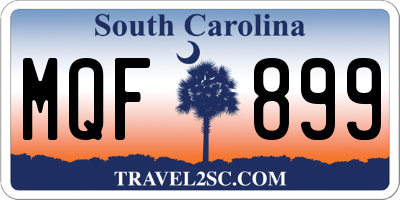 SC license plate MQF899