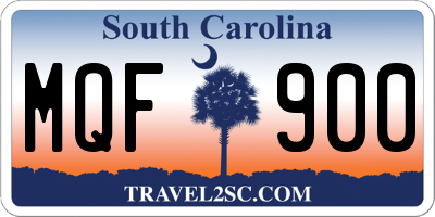 SC license plate MQF900
