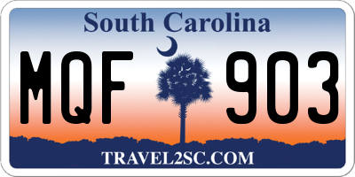 SC license plate MQF903