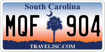SC license plate MQF904