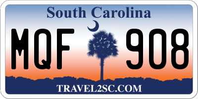 SC license plate MQF908