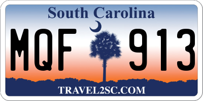 SC license plate MQF913