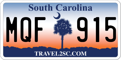 SC license plate MQF915