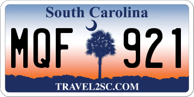SC license plate MQF921