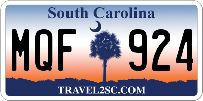 SC license plate MQF924
