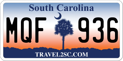 SC license plate MQF936