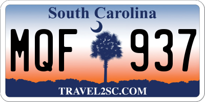 SC license plate MQF937