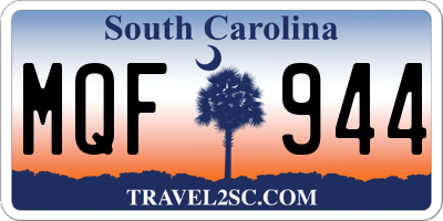 SC license plate MQF944