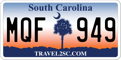 SC license plate MQF949